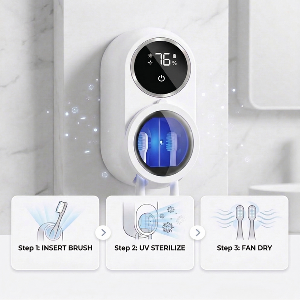 Wall Toothbrush Cleaner & Dryer